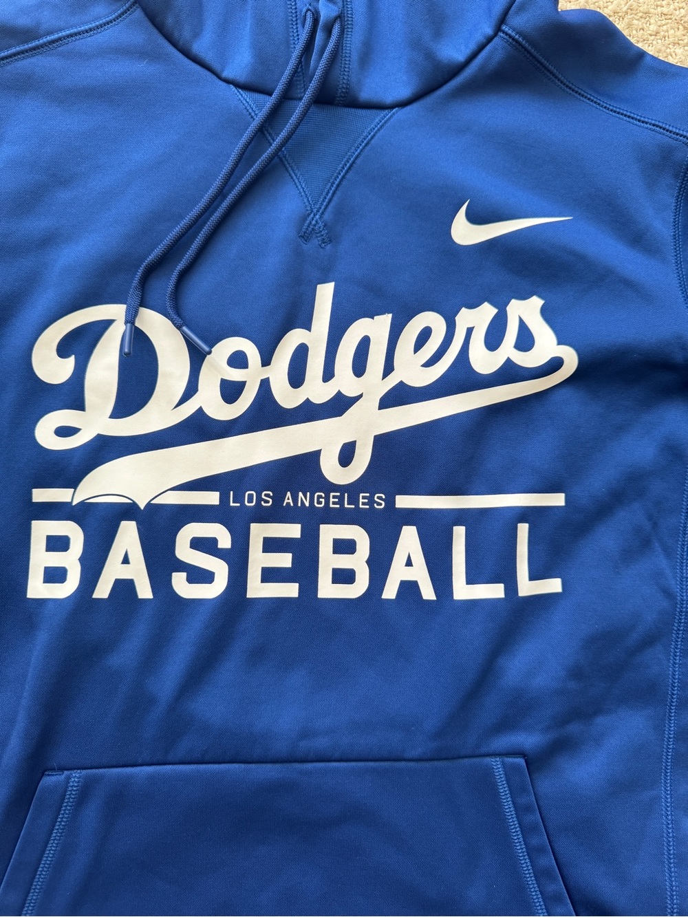 Nike BSBL Los Angeles Dodgers Baseball Dri Fit Hoodie Men’s M EUC